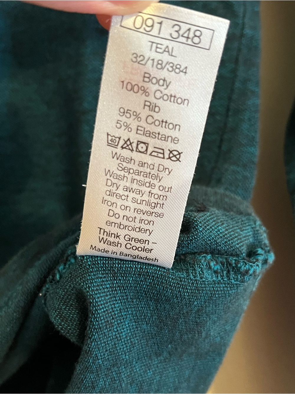 M&Co Kids NYC Boys 10/12 Teal Long Sleeve Tee Shirt Cotton Embroidered Logo - Picture 7 of 7